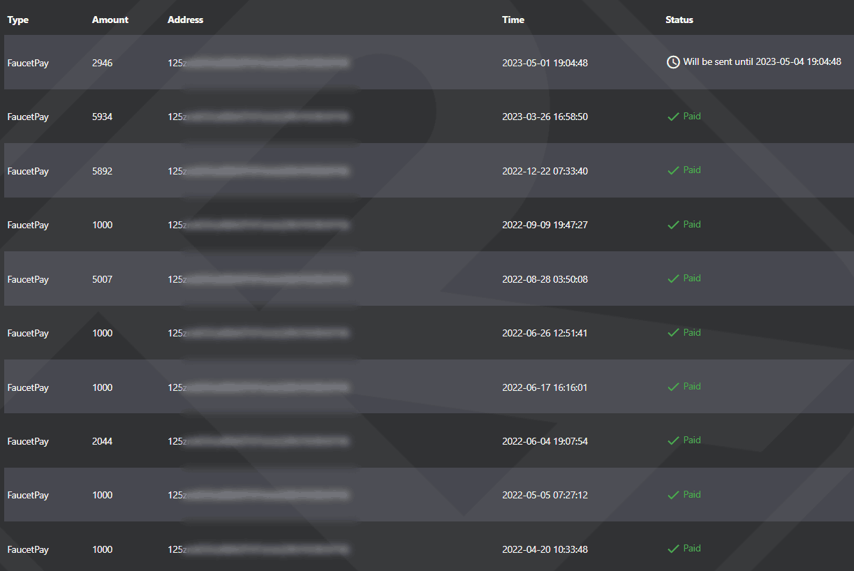 Proof of Payment adBTC