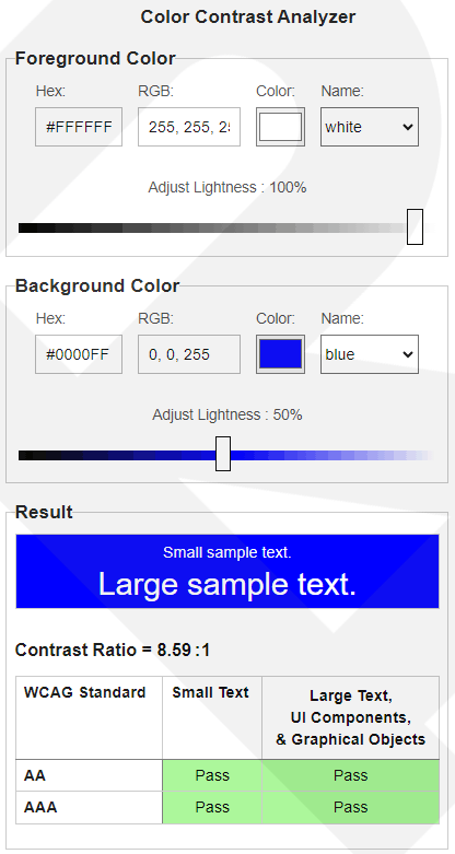 Color Contrast Analyzer