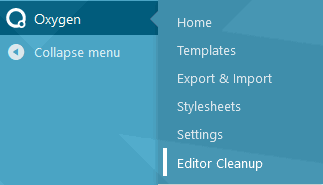 Editor Cleanup Oxygen
