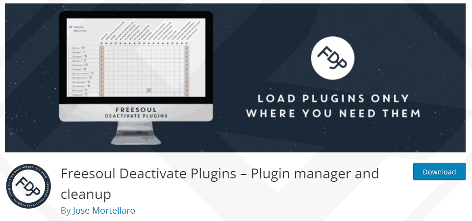 Freesoul Deactivate Plugins