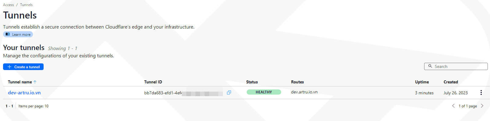 状态健康隧道 Cloudflare