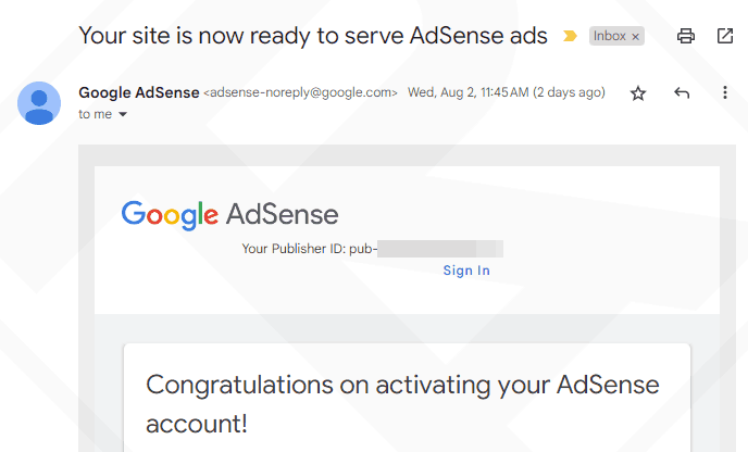 AdSense browsing mail
