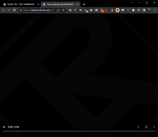 从 DevTools 打开 Facebook 视频链接