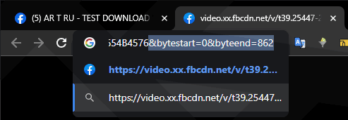 删除Facebook评论中下载视频的url末尾的bytestart