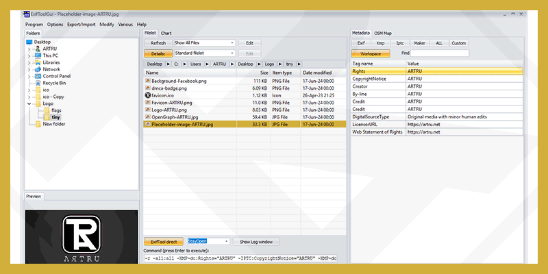 ExifTool Generates Batch Image Metadata